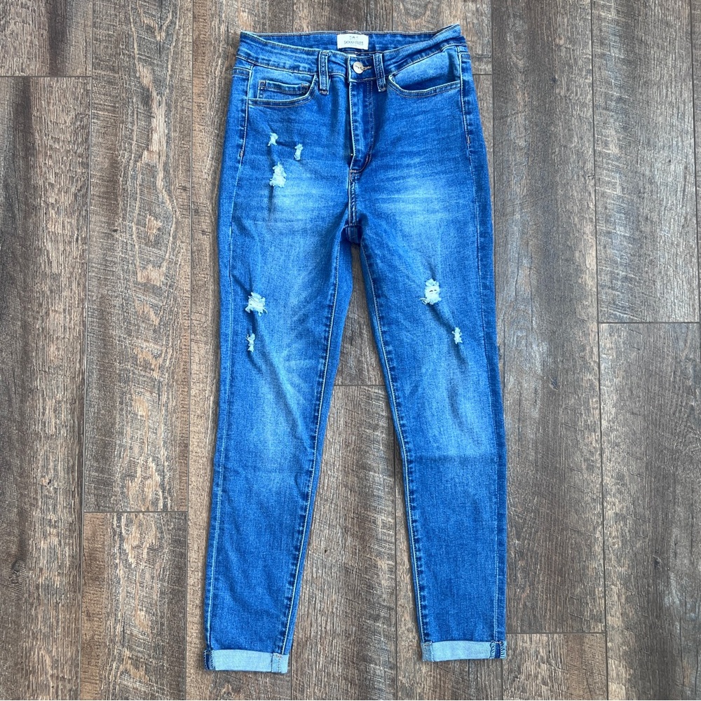 Skinny jeans with cuff